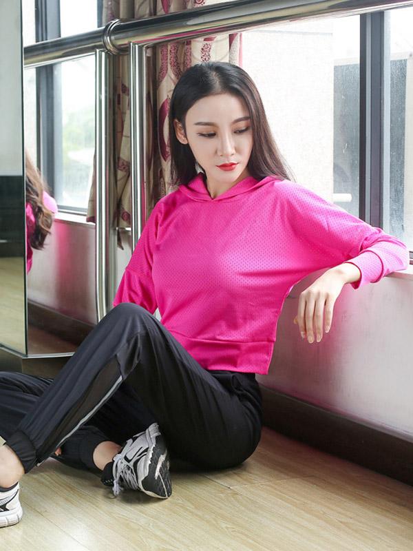 Solid Quick-dry Hollow Sports Hoodies