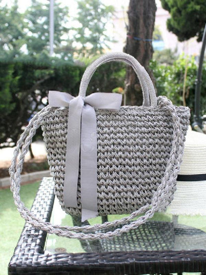 Bowknot Ribbon Weaving Dual Bag