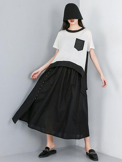 Beaded Split-side Skirt