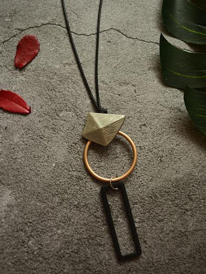 Geometry Simple Long Necklace