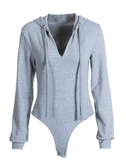 Sexy V-neck Long Sleeveless Bodysuits