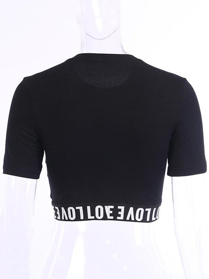 Skinny Star Graphic Cropped Tees