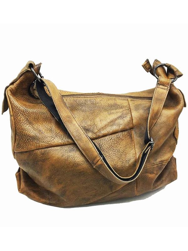 Vintage Manual Staining Genuine Leather Sling Bag