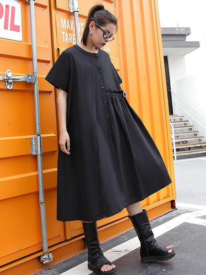 Loose Belt Split-joint Dress