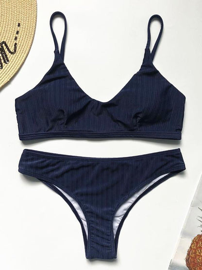 Solid Simple Beach Bikinis Swimwear