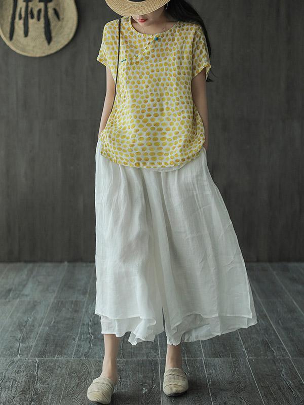 Casual Solid Column Pants Bottoms