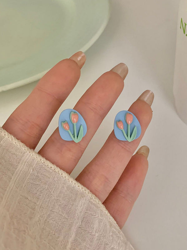 Original Tulip Geometry Earrings Accessories