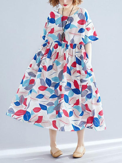 Original Printed Round-Neck Dress