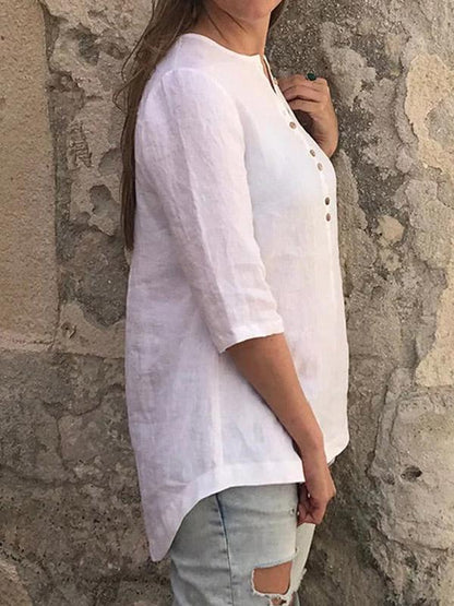 Cropped Half Sleeve Blouses&Shirts Top
