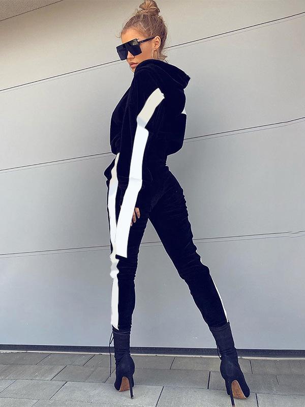 Fashion 2 Colors Sports Top And Athletic Pants Suits