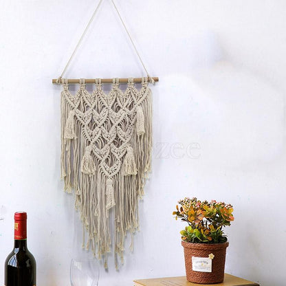 Tasseled Crossing Crochet Decoration