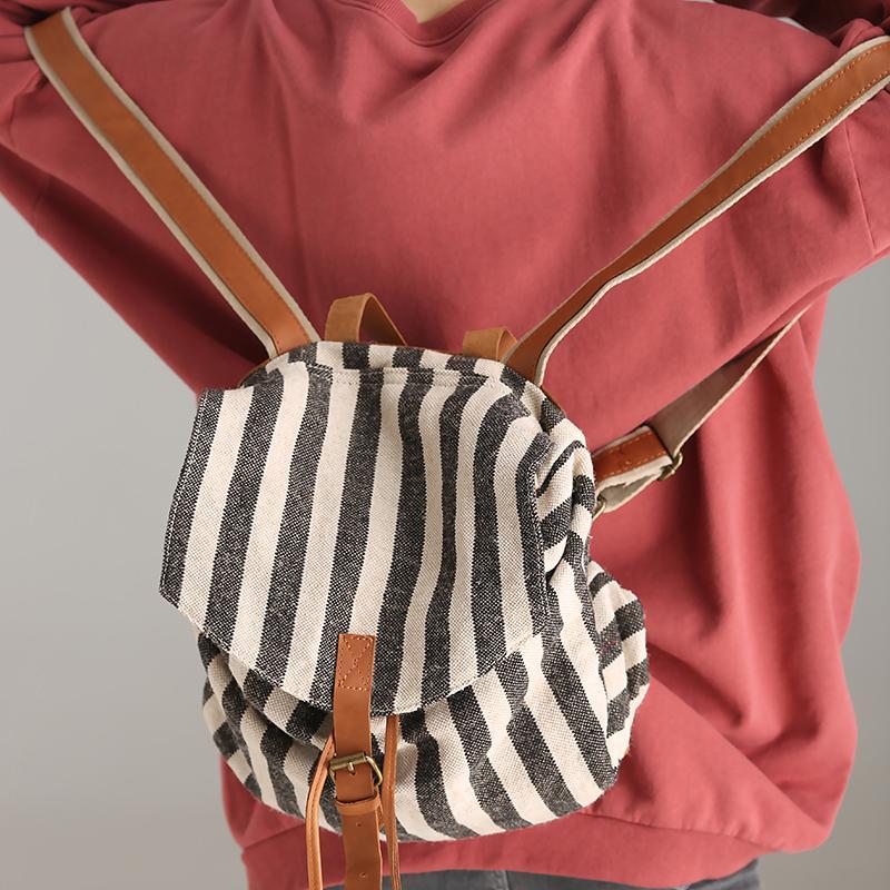 Casual Commuter Striped Backpack