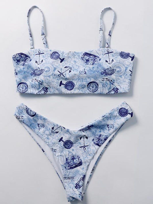 Bandeau Spaghetti Strapes Bikinis Swimwear