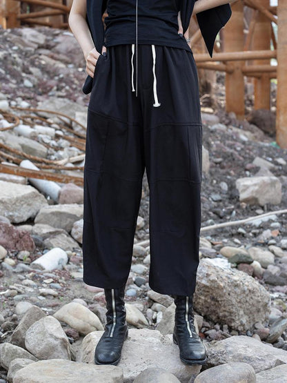 Loose Cotton Split-joint Pants