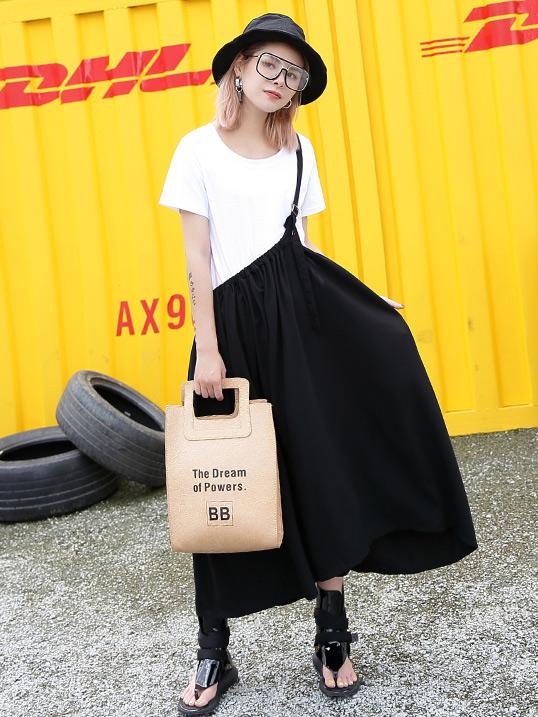 Loose Fashion Designed T-shirt and Skirt Suits