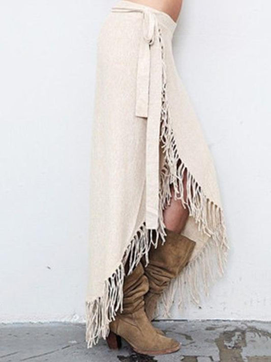 Apricot Asymmetry Bandage Skirt Bottoms