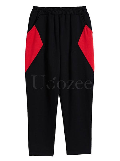 Loose Split-joint Hooded Sweatshirt&Pants Suits