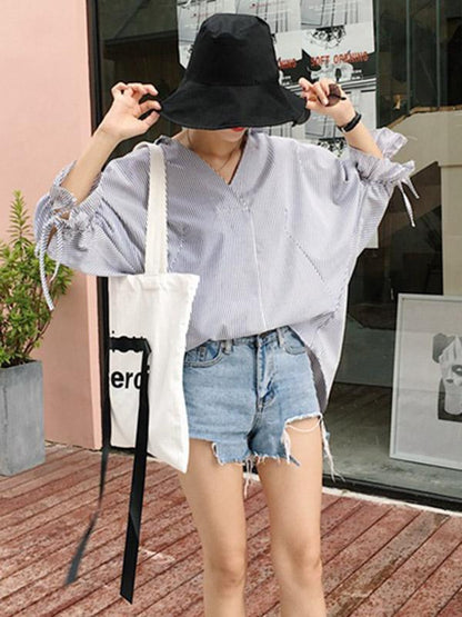 Canvas Silk Ribbon Bag