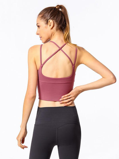 Back Criss Cross Padded Yoga Tanks