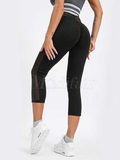 Side Fish Shredding Mesh Leggings