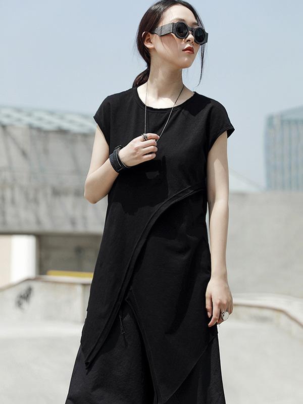 Irregular Split-side T-shirt