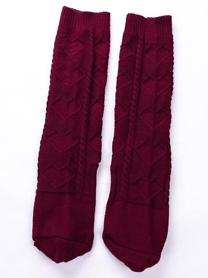 Knitting Solid Colors 5 Colors Stocking