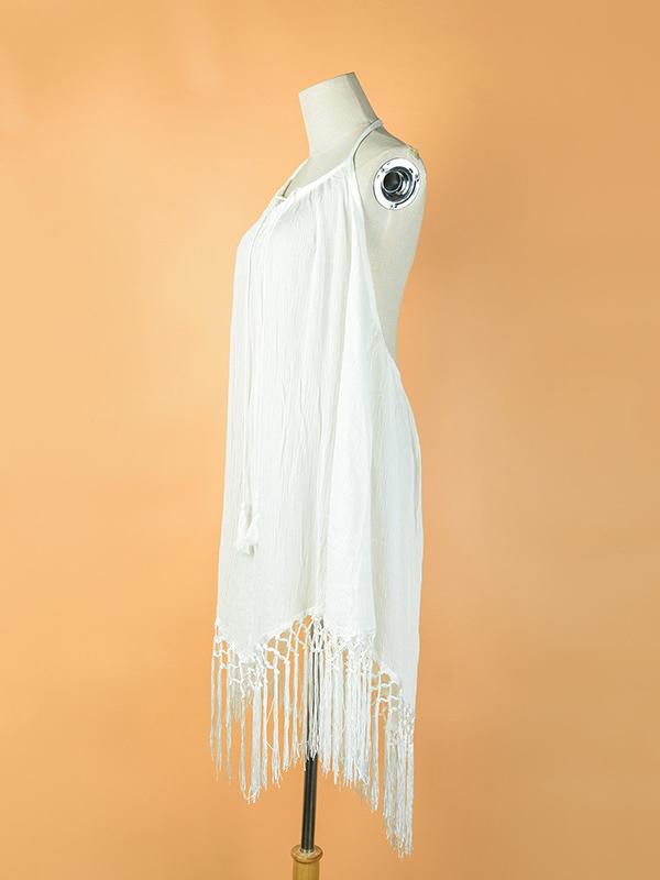 Sexy Backless Tasseled Dresses Overall