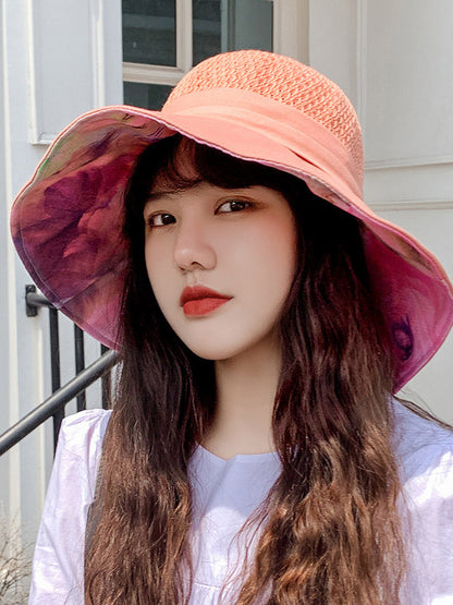 Casual Split-Joint Knitting Bow-Embellished Fisherman Hat