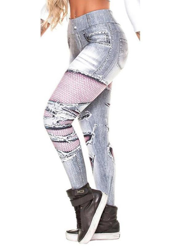 Printed Imitation Cowboy Leggings