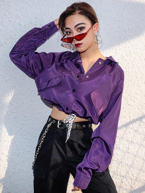 Fashion Leisure Polo Collar Bodycon Jacket