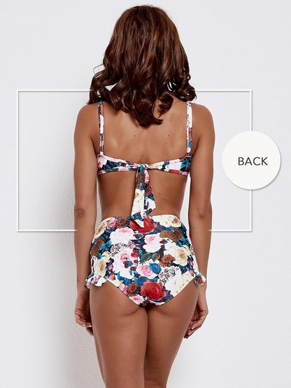 Falbala Bandage Bikinis Swimwear