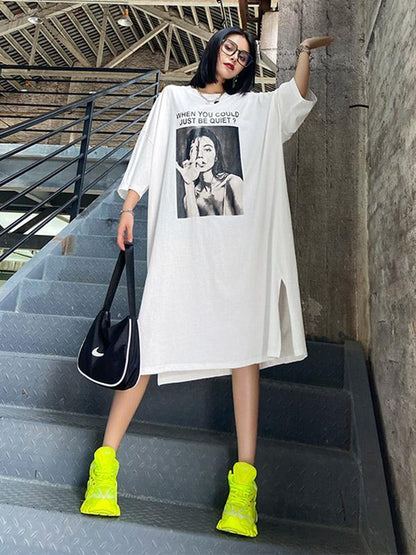 Original Printed Round-Neck Dress