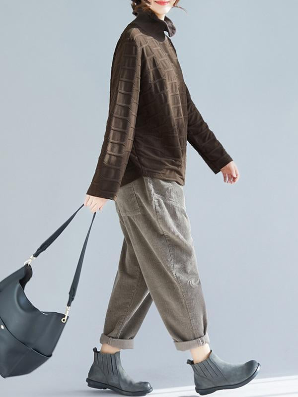 Original Solid High Collar Hoodies&Sweatshirts