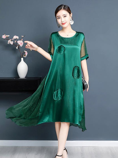 Casual A-line Light Midi Dress