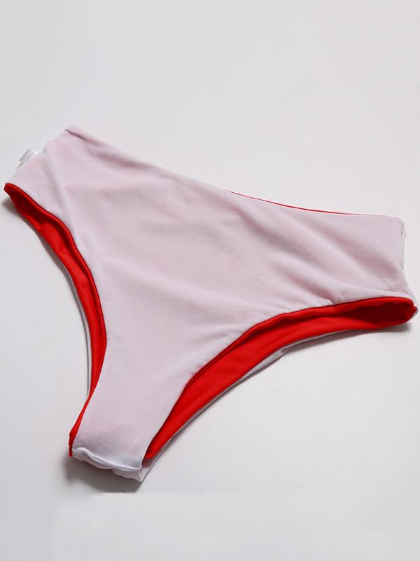 Sexy Solid Bowknot Bikinis Swimwear