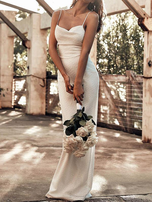 Sexy Spaghetti-neck Backless Maxi Dress