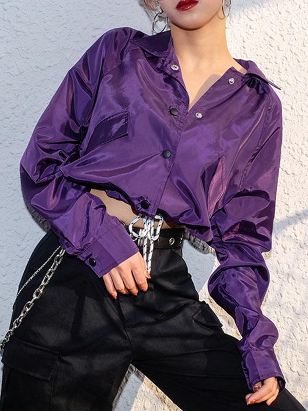 Fashion Leisure Polo Collar Bodycon Jacket