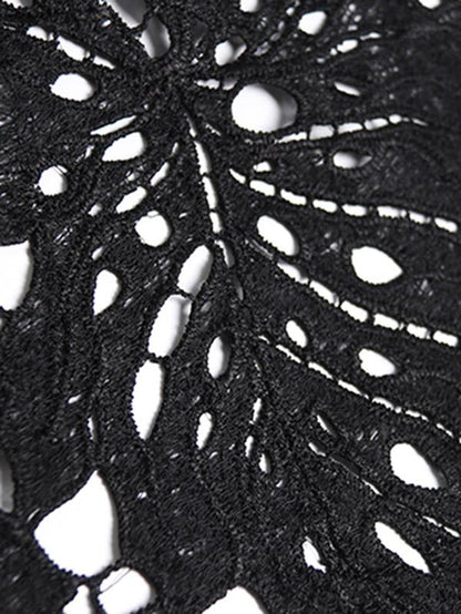Loose Lacy Split-joint Mini Dress