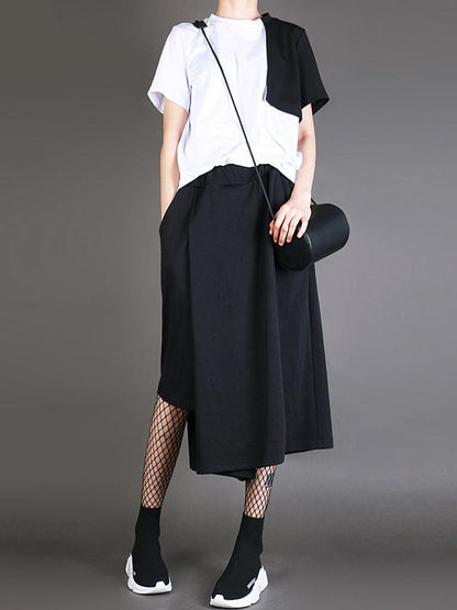 Loose Wide-leg Cropped Pants