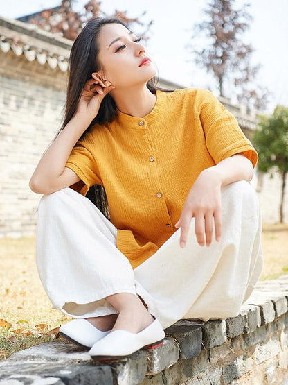 Original Vintage Solid Blouse