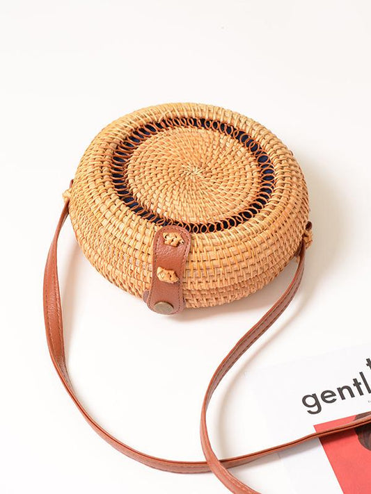 Fresh Forest Style Round Little Bag