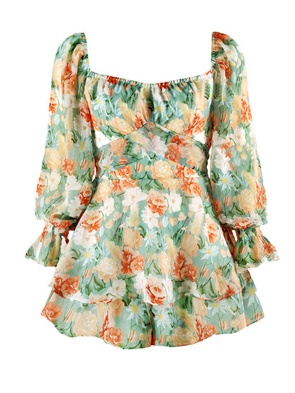 Fashion Multi-Colored Floral Printed Rompers