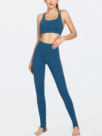 Solid Quick Dry Sleeveless Yoga Suits