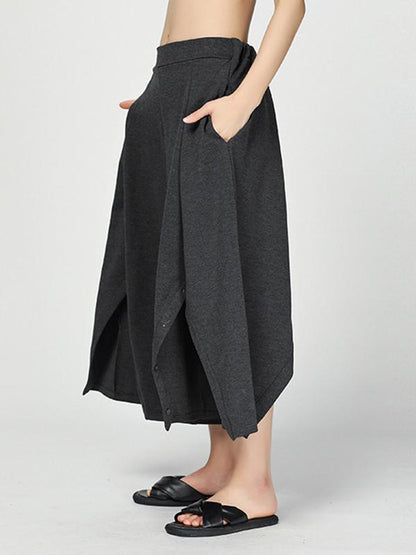 Loose Split-side Wide Leg Pants