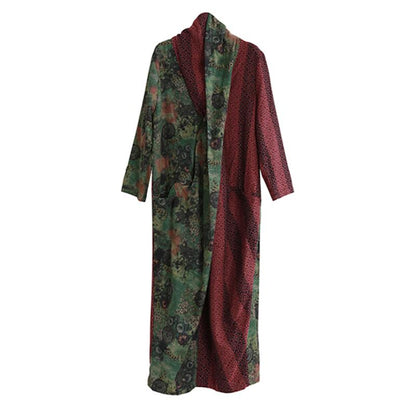 Buykud Printed Split Hem Irregular X-shaped Dress