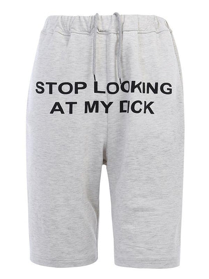 Fashion Letters Printed Shorts Bottoms