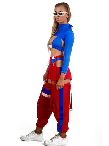 Breathable Hollow Waistband Wide Leg Athletic Pant