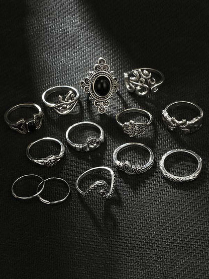 Vintage 13pcs Multi Shape Rings Accessories