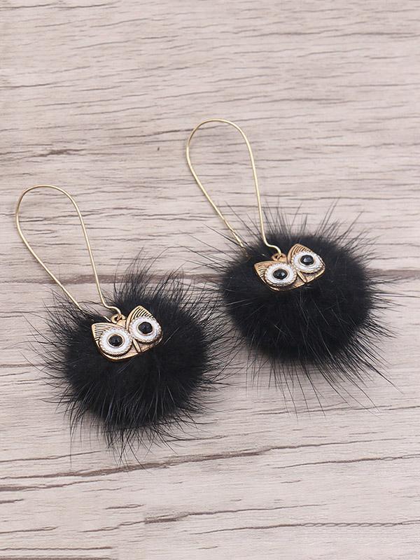 Cute 8 Colors Bohemia Owl Earrings