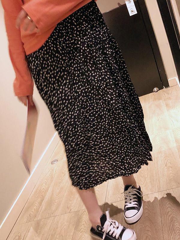 Printed Chiffon Ruffled Skirt Bottom